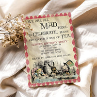Alice in Wonderland Birthday Invitation Printable – Mad Tea Party Invite