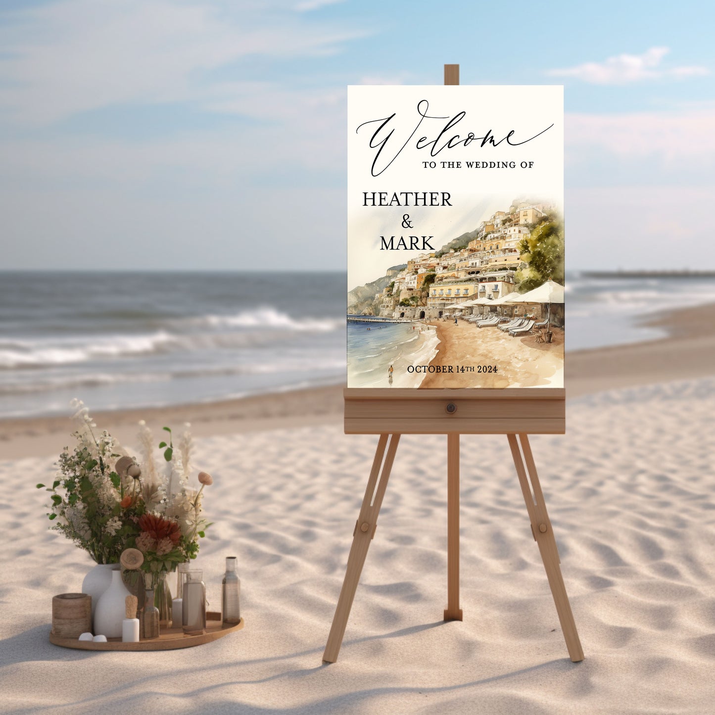 Mediterranean Wedding Welcome Sign