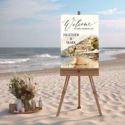 Mediterranean Wedding Welcome Sign