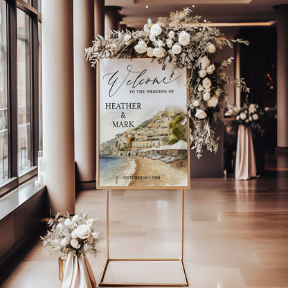 Mediterranean Wedding Welcome Sign