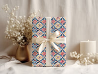 Mediterranean Tile Bridal Shower Wrapping Paper Sheets