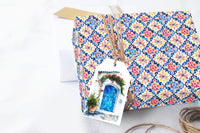 Mediterranean Tile Bridal Shower Wrapping Paper Sheets