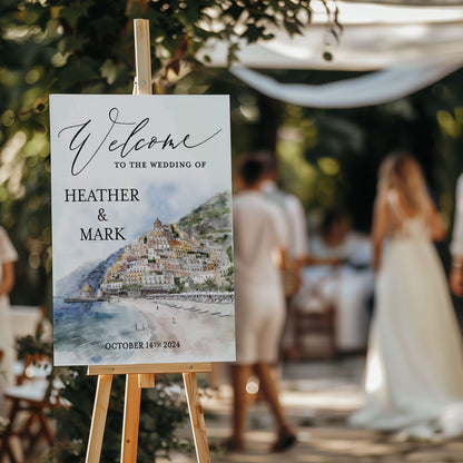 Mediterranean Wedding Welcome Sign