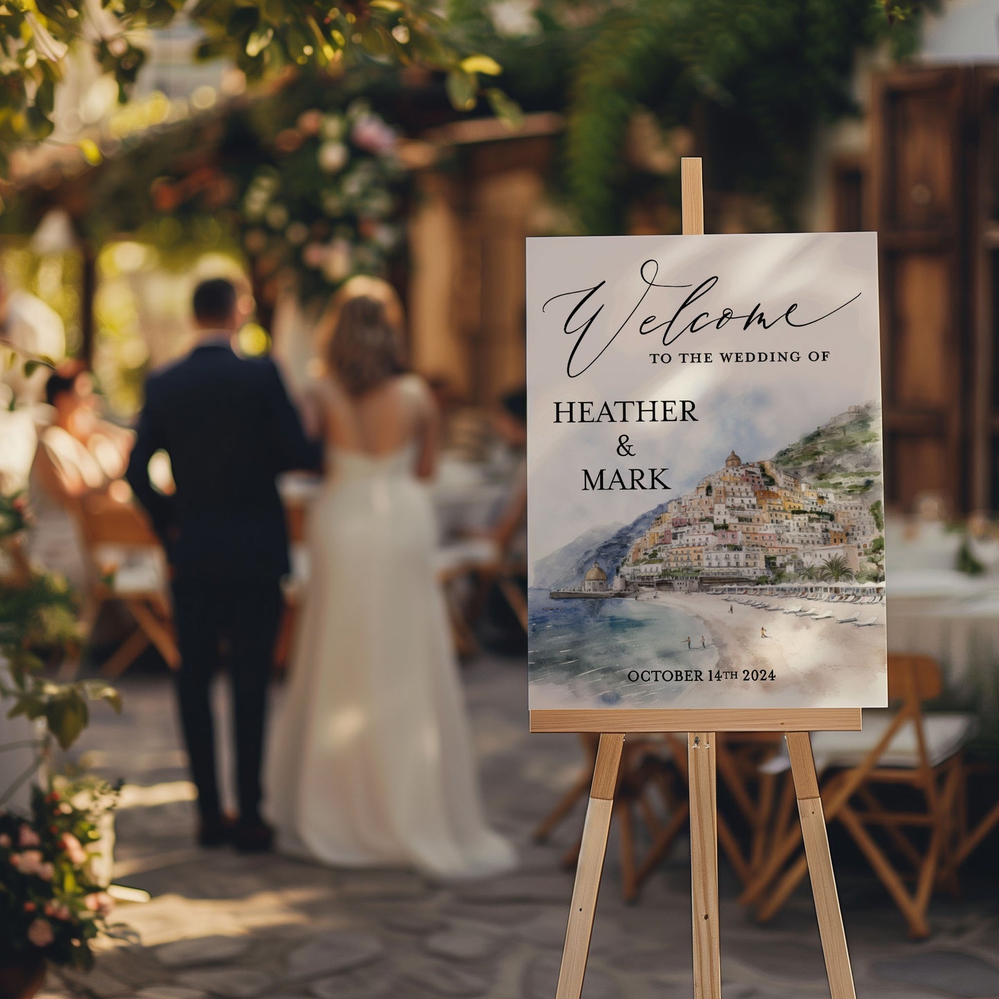 Mediterranean Wedding Welcome Sign