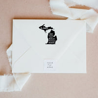 Michigan State Self Inking Address Stamp