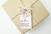 Wildflower Bridal Shower Gift Tag