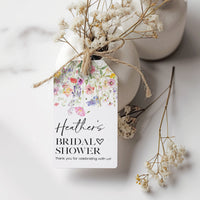 Wildflower Bridal Shower Gift Tag