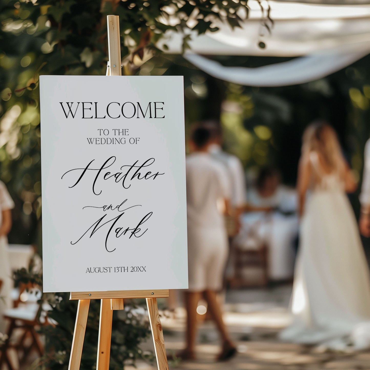 Minimalist Bridal or Wedding Welcome Sign