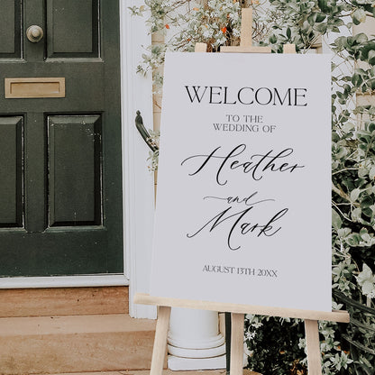 Minimalist Bridal or Wedding Welcome Sign