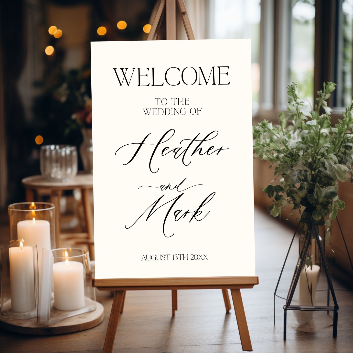 Minimalist Bridal or Wedding Welcome Sign