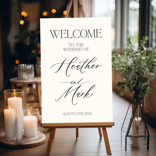 Minimalist Bridal or Wedding Welcome Sign
