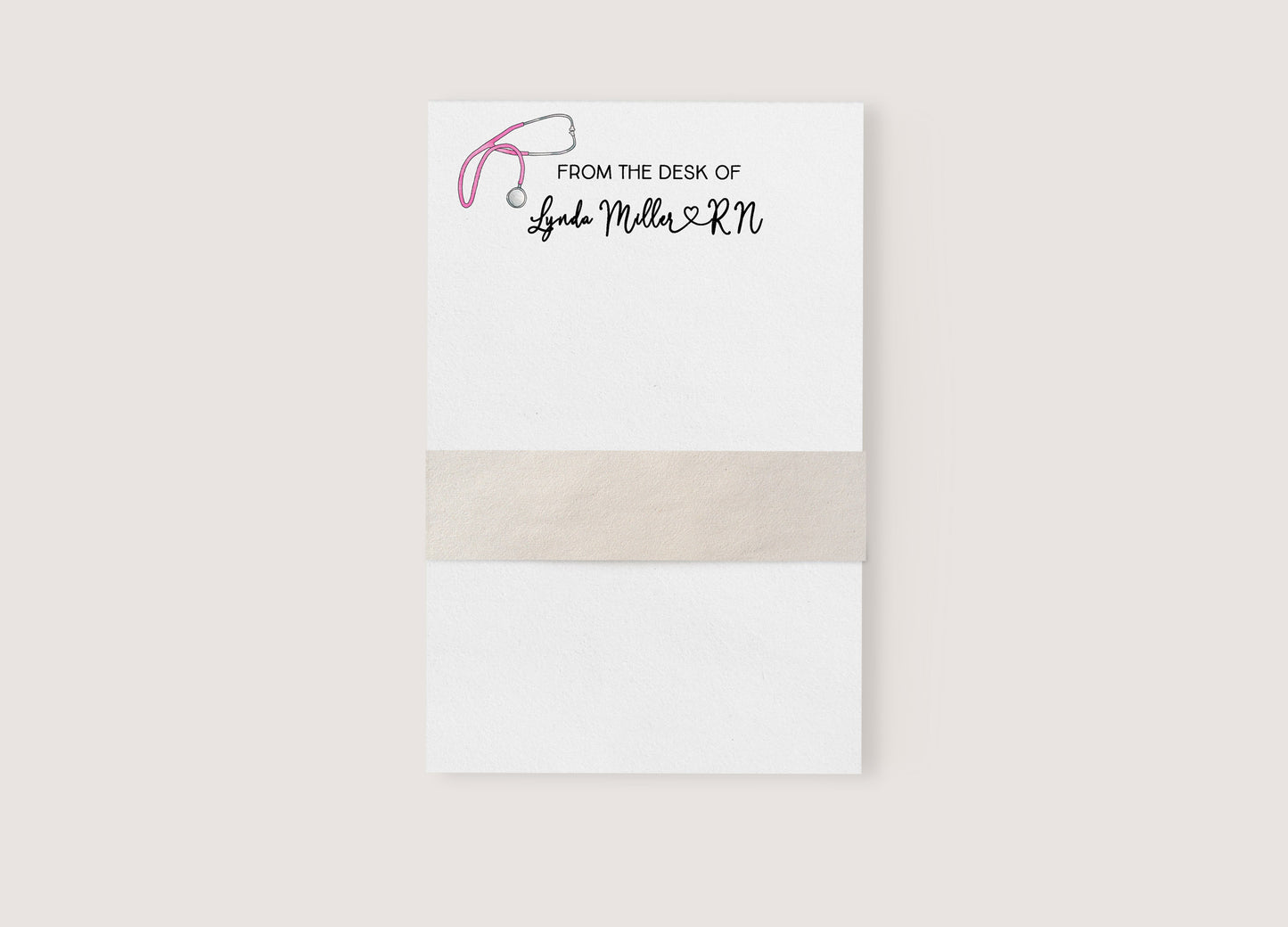 Nurse or Doctor Stethoscope Personalized Notepad