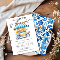 Fresh off the Market Bridal Shower Invitation Template Editable Invitation Corjl Digital Download