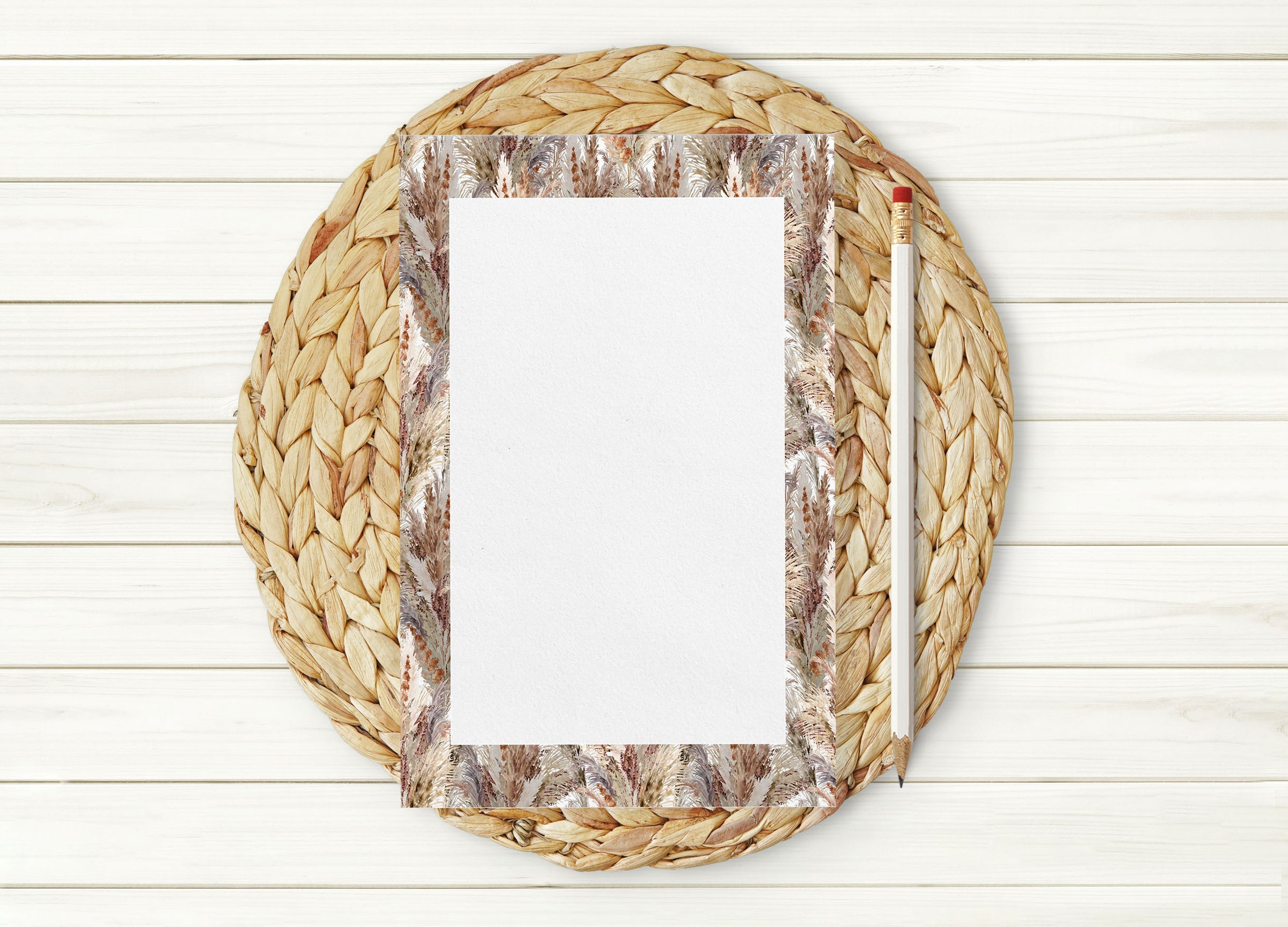 Pampas Grass Blank Notepad