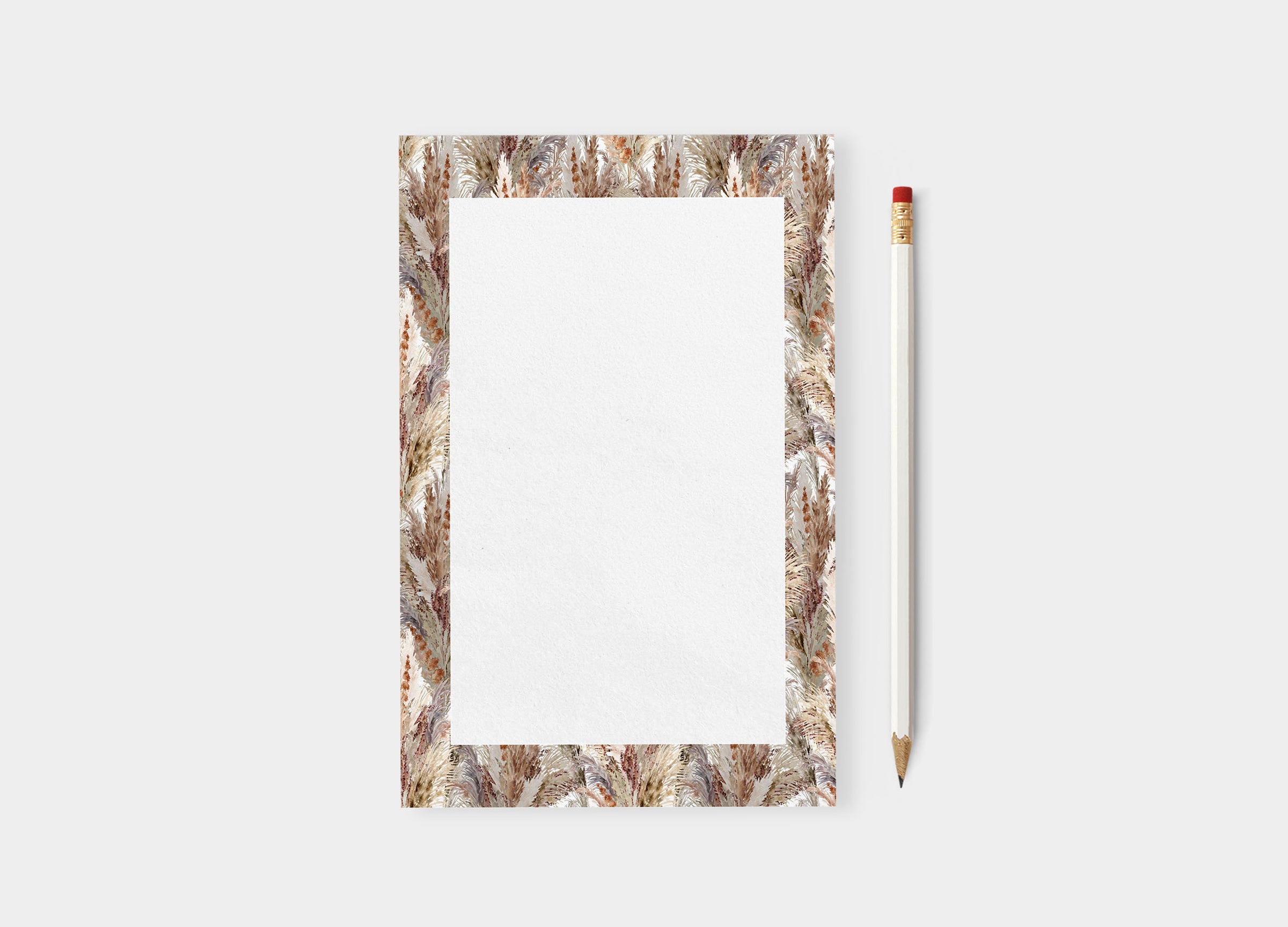 Pampas Grass Blank Notepad