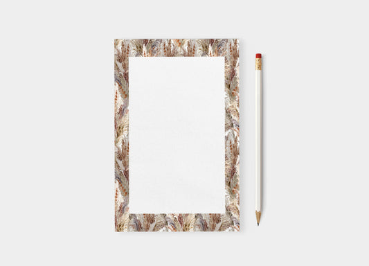 Pampas Grass Blank Notepad