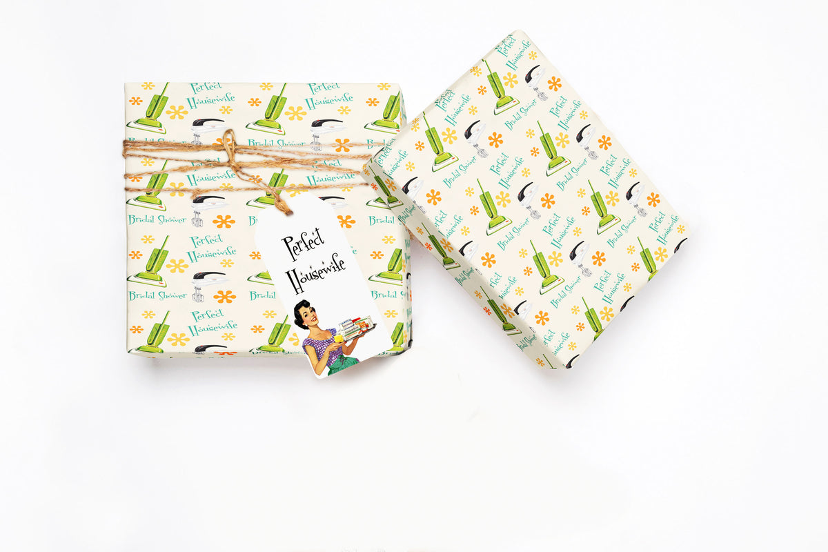 Retro Perfect Housewife Wrapping Paper