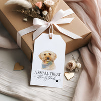 Custom Pet Watercolor Photo Treat Gift or Favor Tag