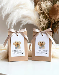 Custom Pet Watercolor Photo Treat Gift or Favor Tag