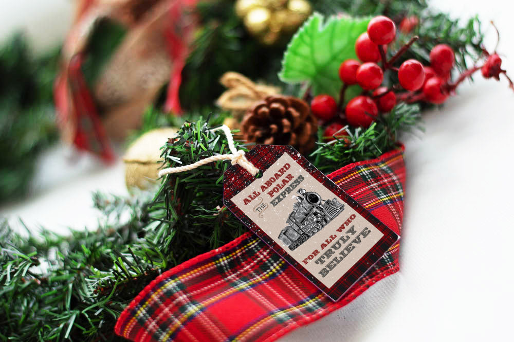 Polar Express Train Christmas Gift Tags