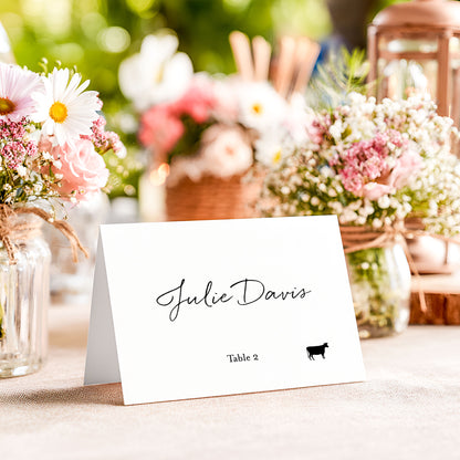 Custom Table Folded Table Name Cards