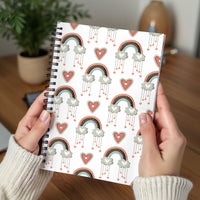 Rainbows and Hearts Valentine Spiral Notebook