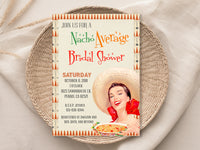 Nacho Average Retro Style Bridal Shower Invitation