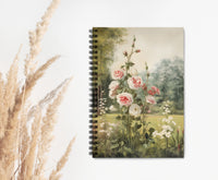 Floral Rose Garden Spiral Notebook — Ruled Journal for Notes & Sketches