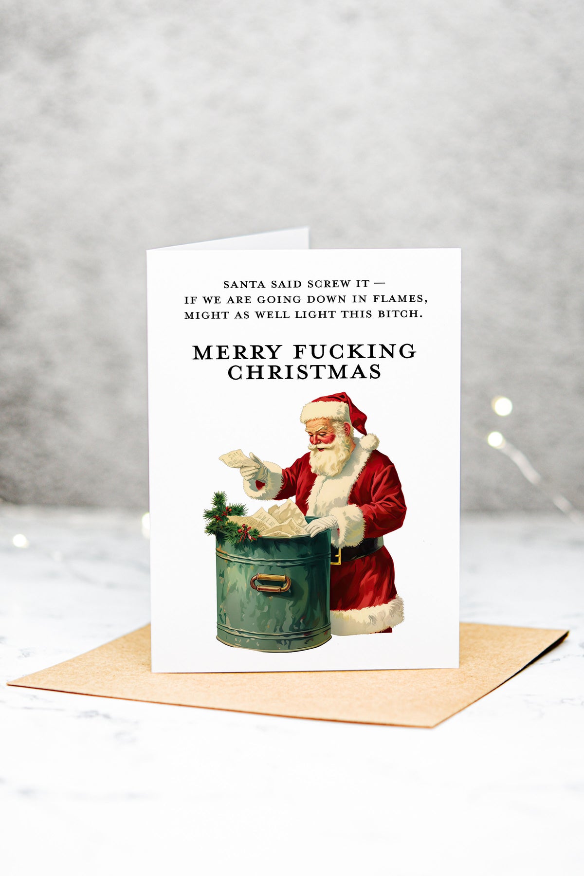 Light Up Christmas Adult Funny Greeting Card