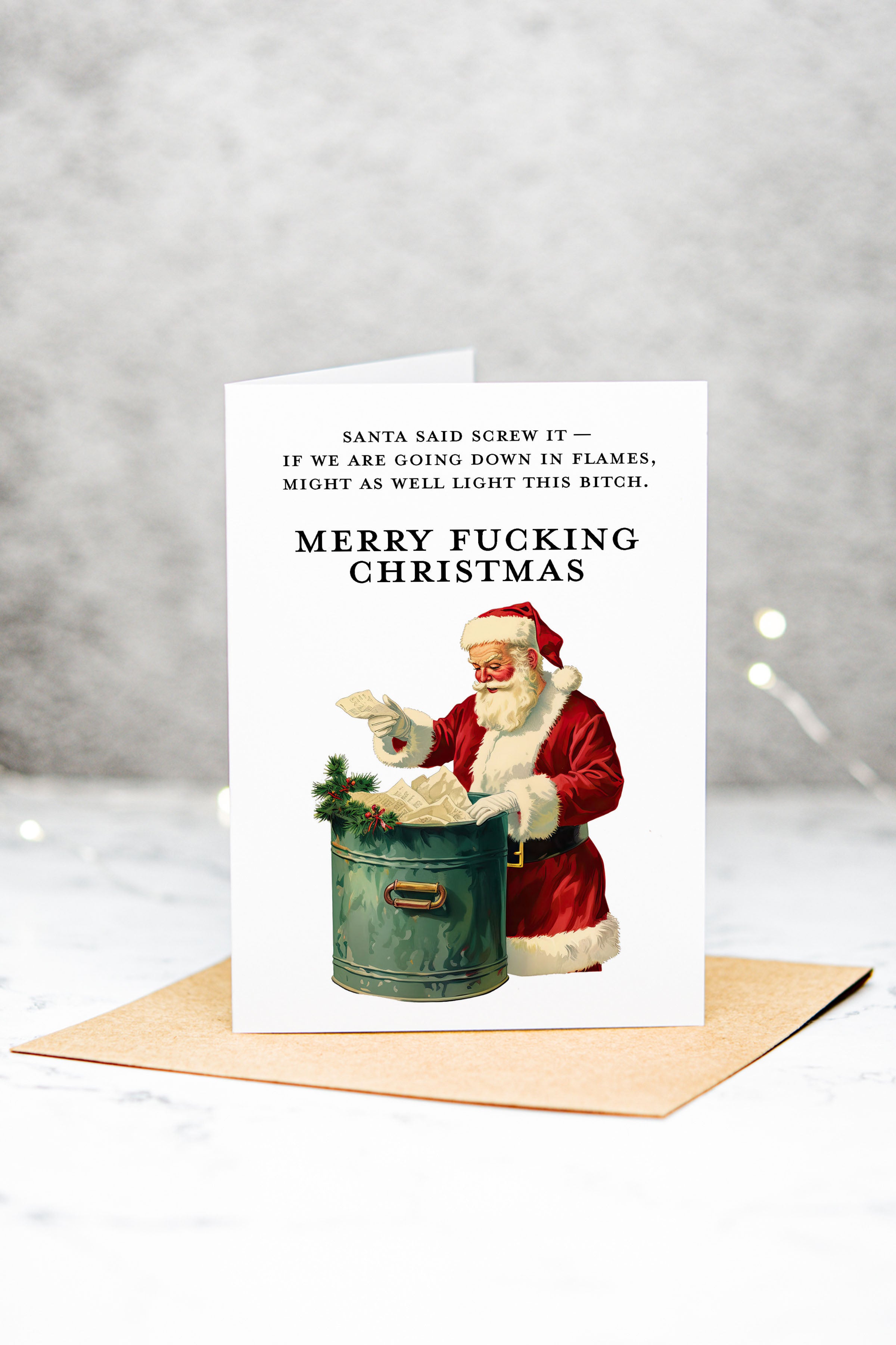 Light Up Christmas Adult Funny Greeting Card