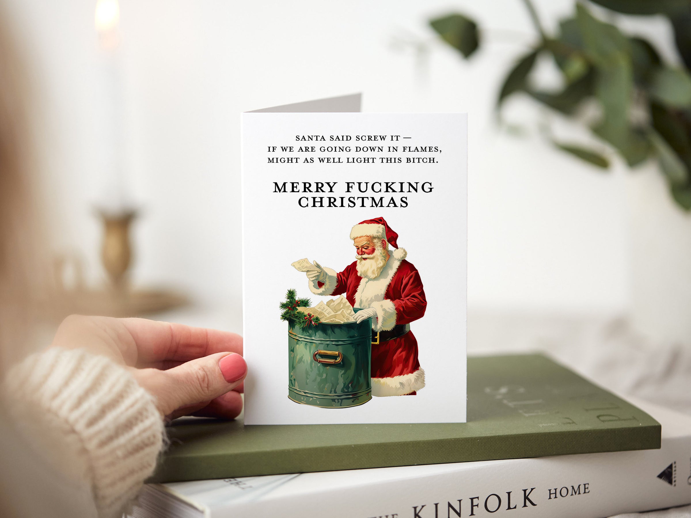 Light Up Christmas Adult Funny Greeting Card