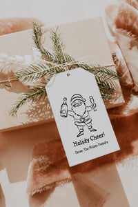 Santa Christmas Cheer Gift Tag