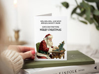 Santa is Watching Your Funny Greeting Card
