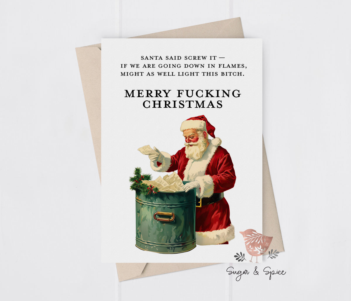 Light Up Christmas Adult Funny Greeting Card