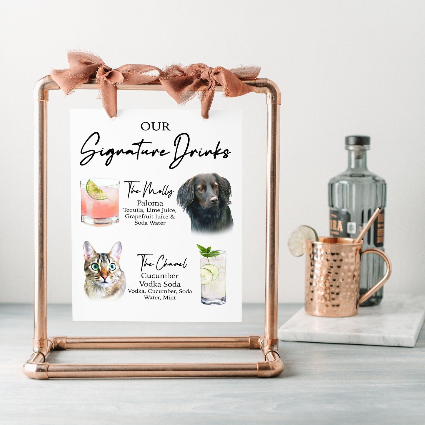 Wedding Signature Pet Cocktail Sign