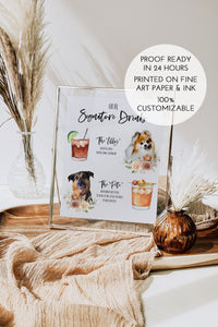 Pet Signature Drink Sign For Your Wedding