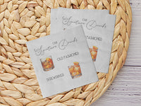 Signature Drink His & Hers White Coined Napkins