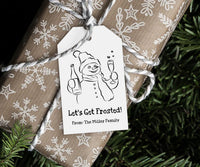 Snowman Let's Get Frosted Gift Tag