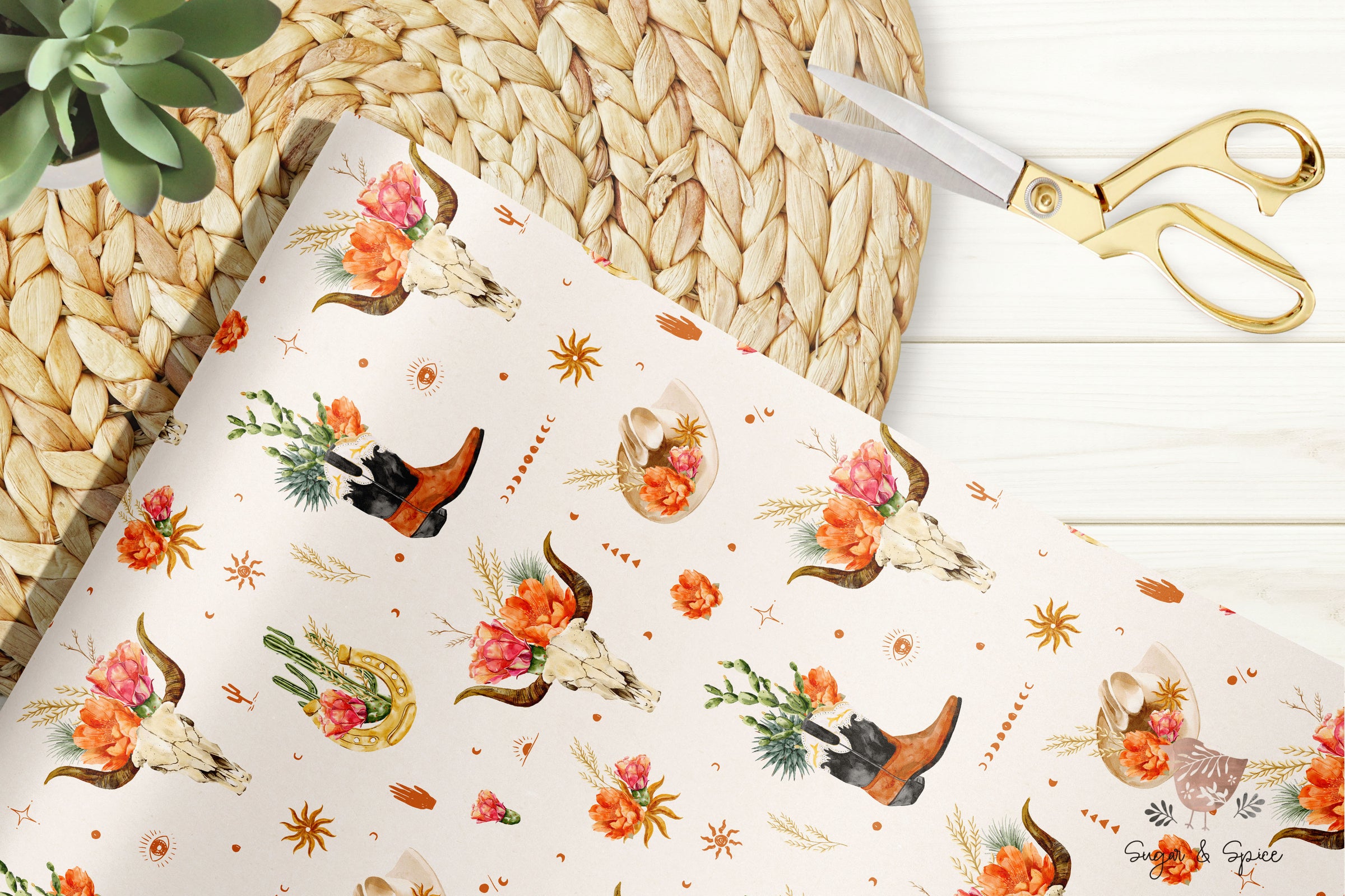Southeastern Country Western Wrapping Paper (5 sheets)