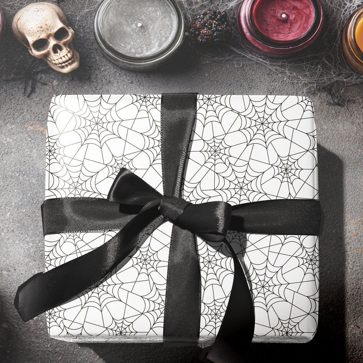 Spider Web Halloween Wrapping Paper