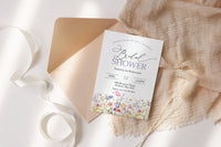Spring Wildflowers Bridal Shower Invitation