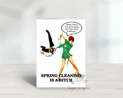 Funny Divorce Card, Sarcastic Breakup Humor, Retro Comic Style Greeting