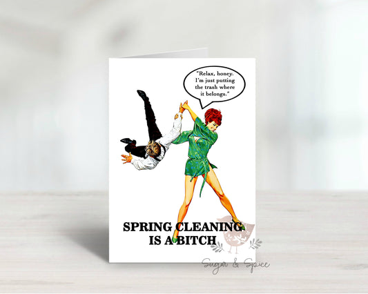 Funny Divorce Card, Sarcastic Breakup Humor, Retro Comic Style Greeting