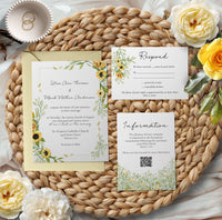 Summer Sunflower Wedding Invitation Suite
