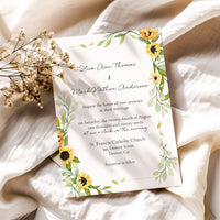 Summer Sunflower Wedding Invitation Suite