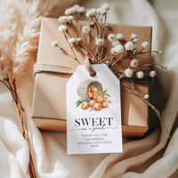 Sweet as a Peach Bridal or Baby Shower Gift Tag