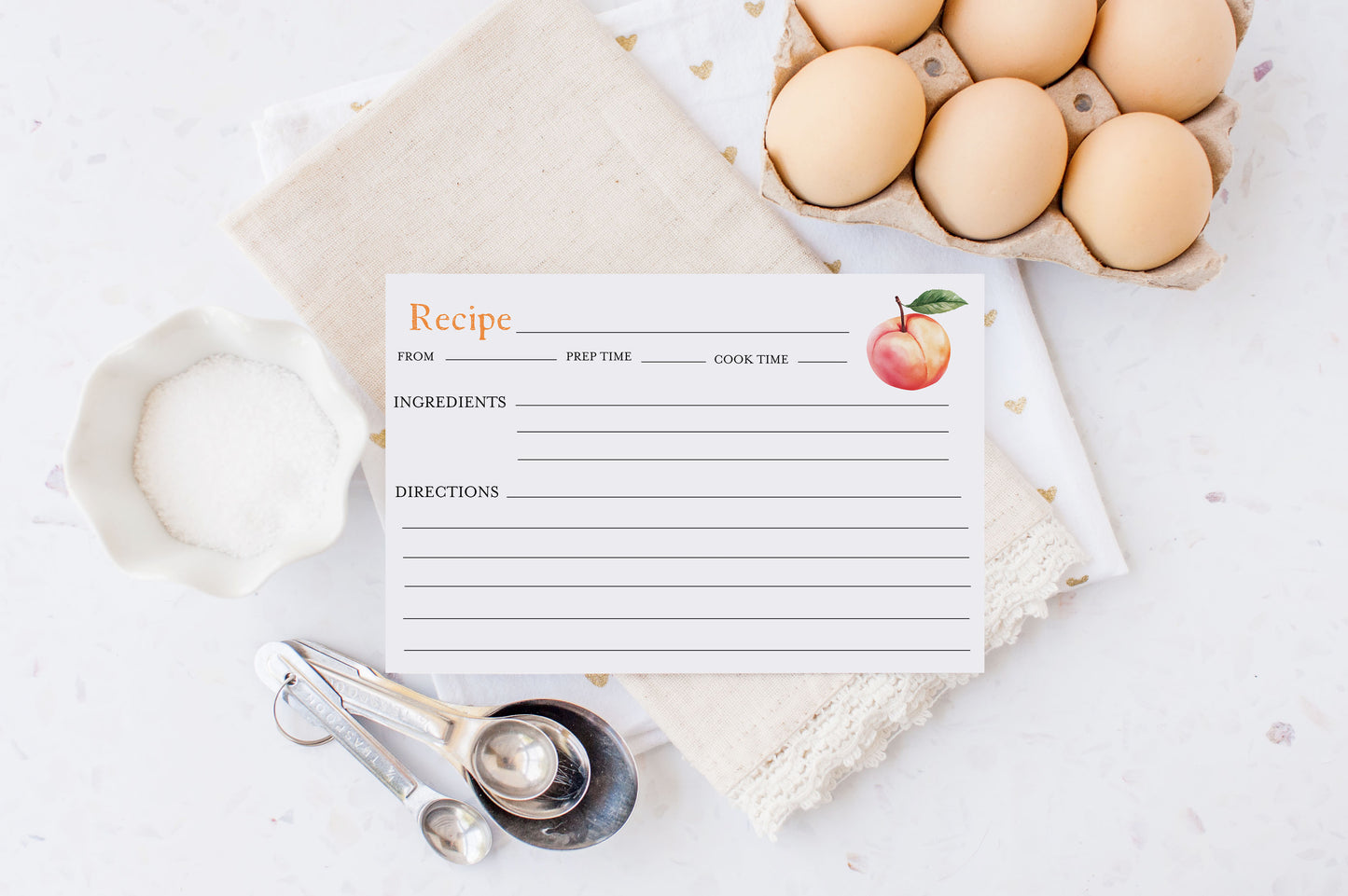 Sweet as a Peach Recipe Cards