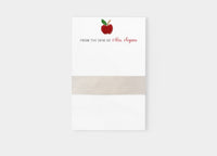 Teacher Felt Apple Personalized Notepad