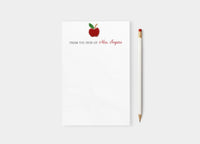 Teacher Felt Apple Personalized Notepad