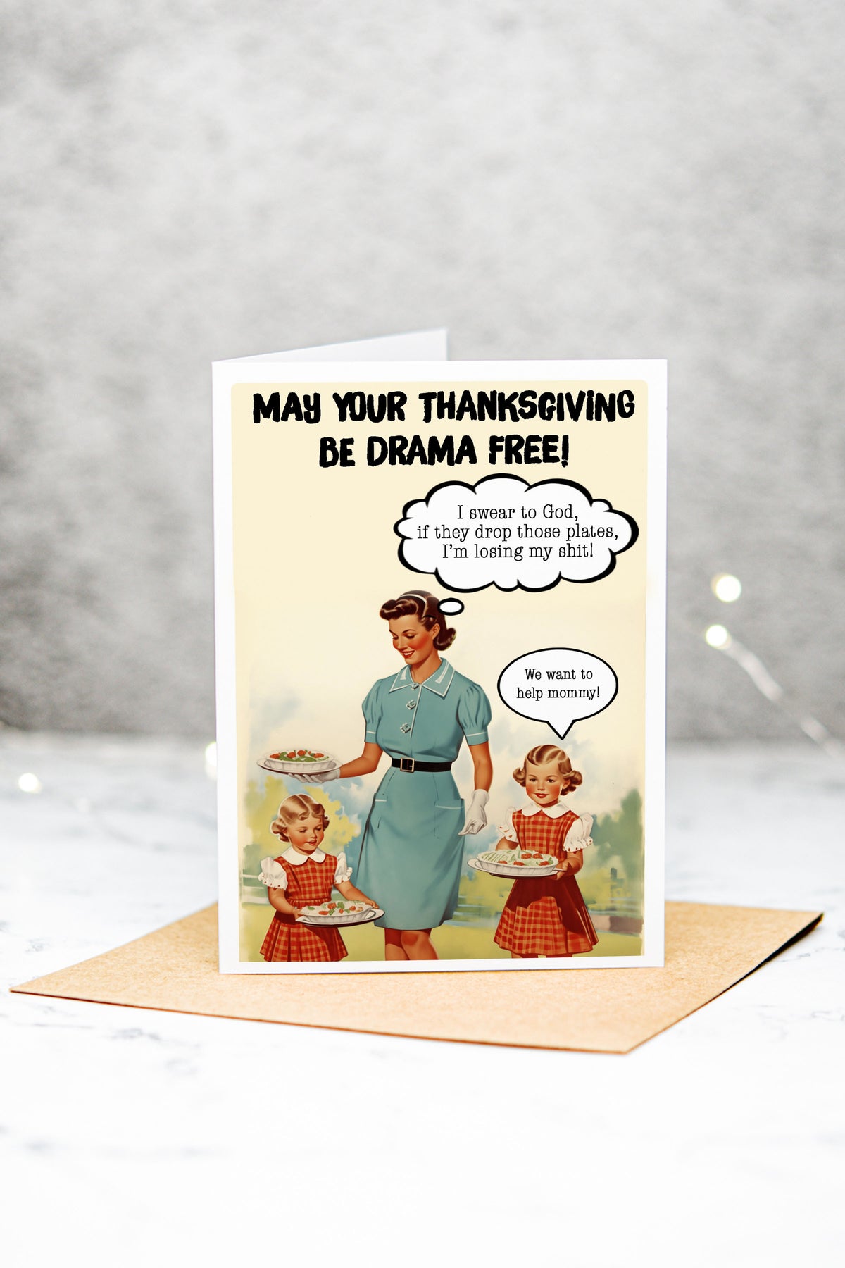 Thanksgiving Helpers Funny Greeting Card